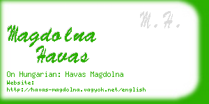 magdolna havas business card